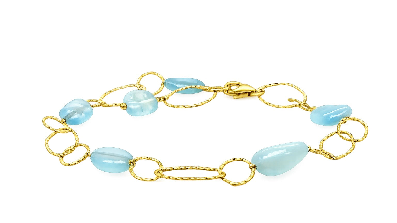 Sigga Akvamarin Armbånd - Guld