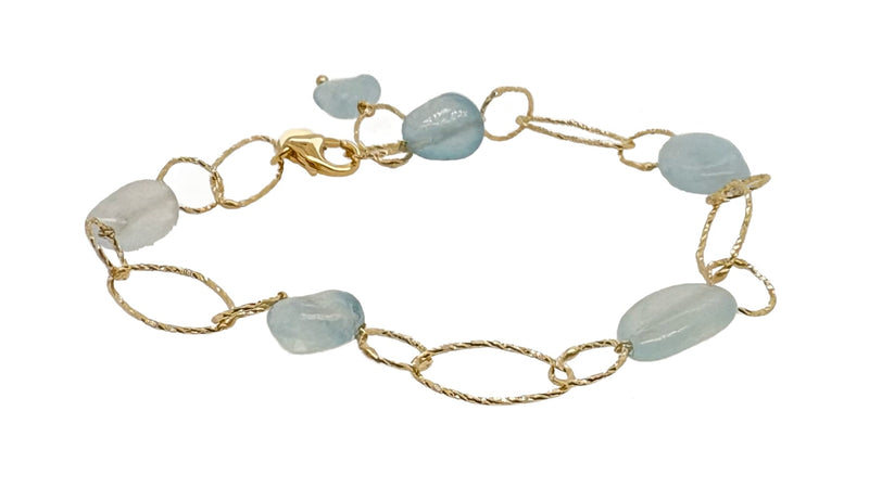 Sigga Aquamarine Bracelet - Gold