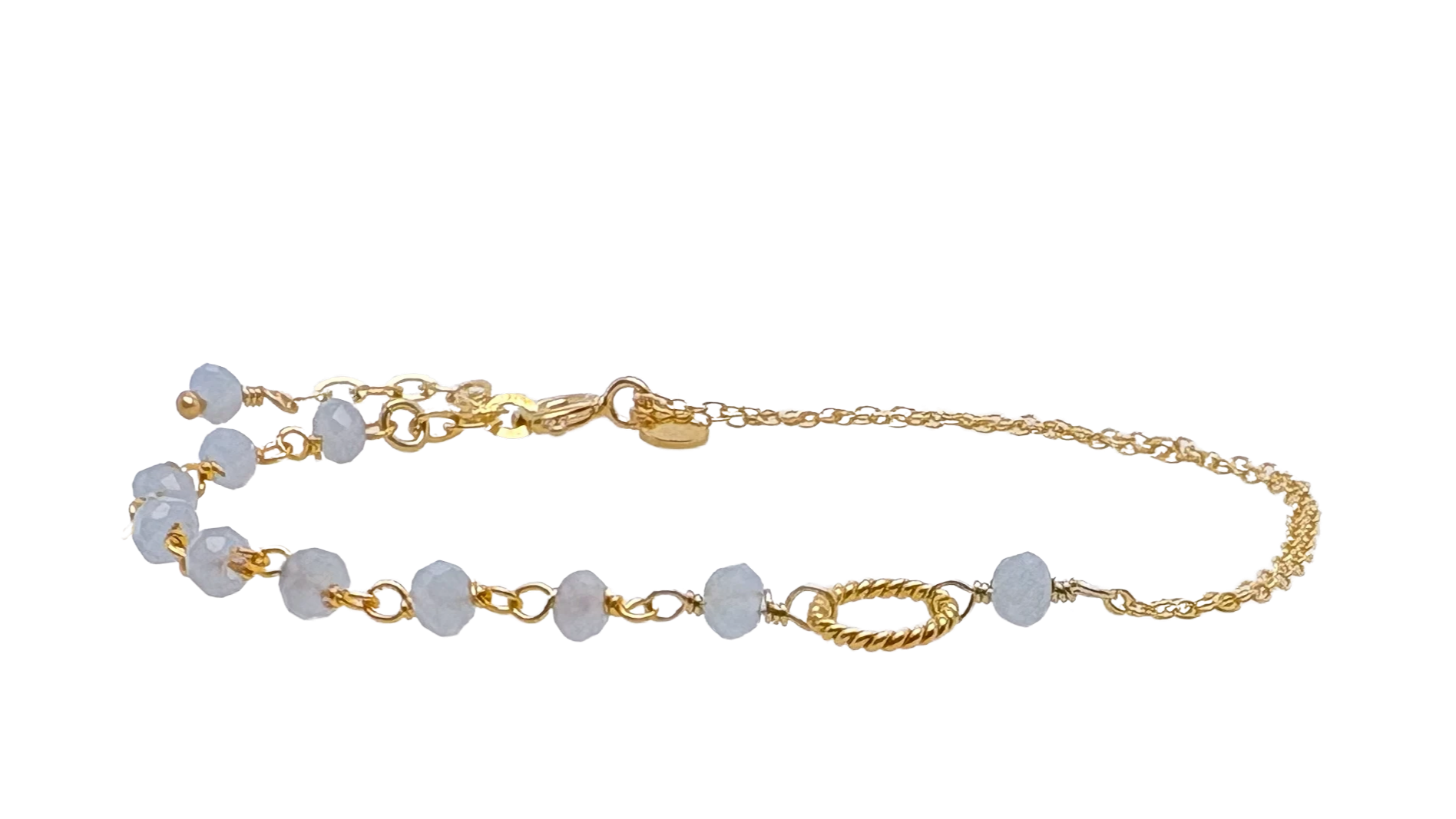 Sissi Blue Calcedony Bracelet - Gold