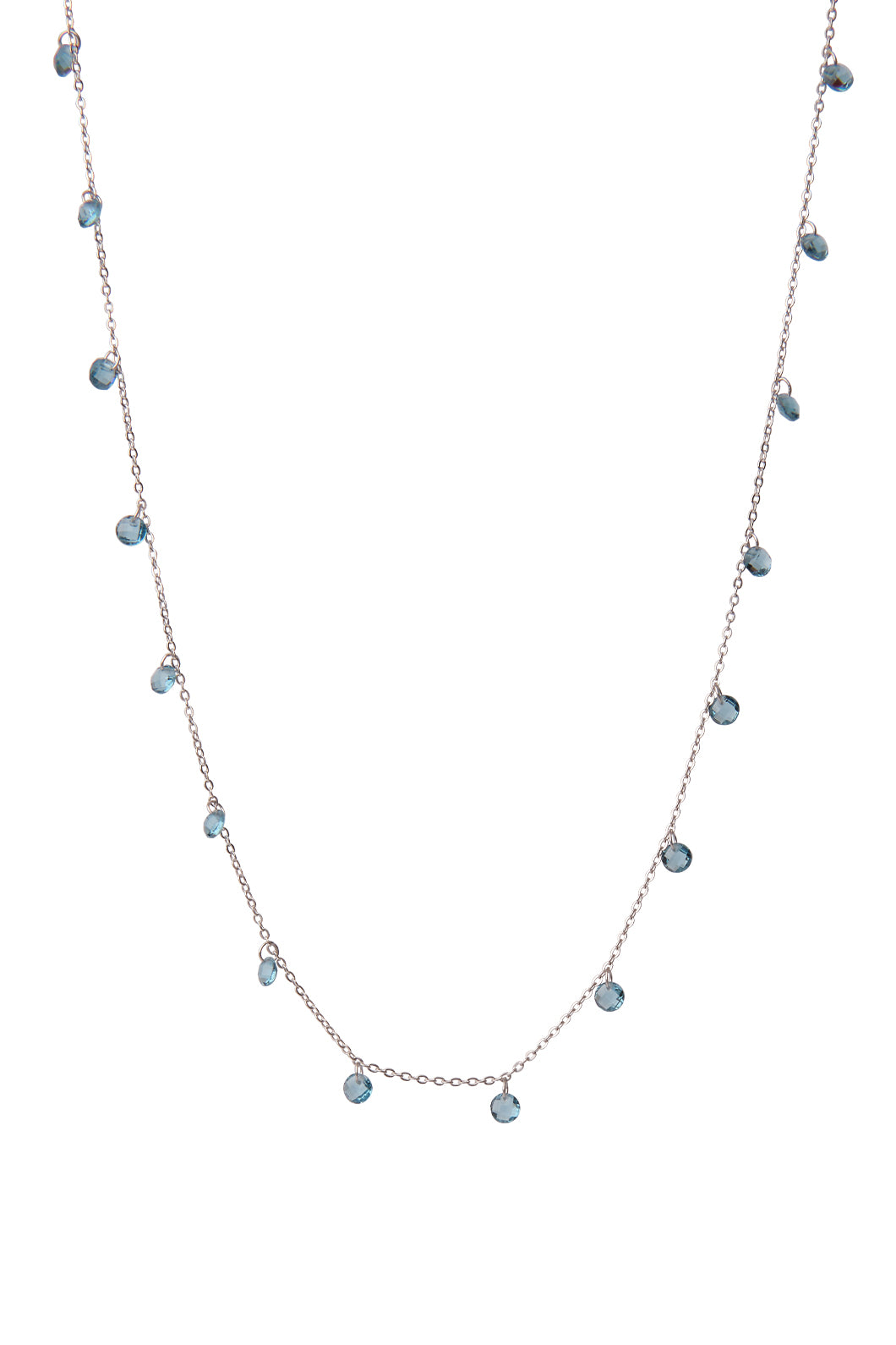Susan Blå Zirkon Halskæde - Sølv