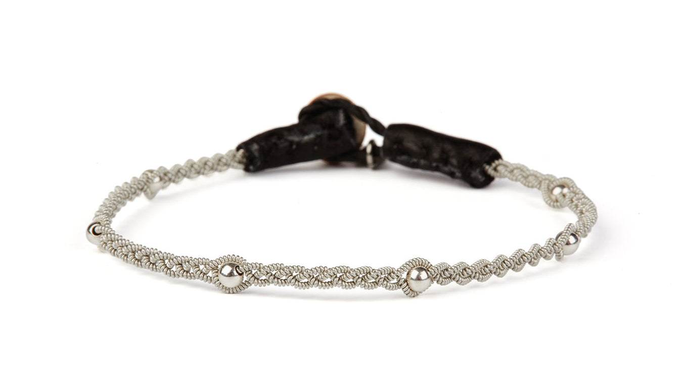 Ulrikka Silver beads/Black