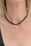 Nelia Leather Necklace/Choker - Black