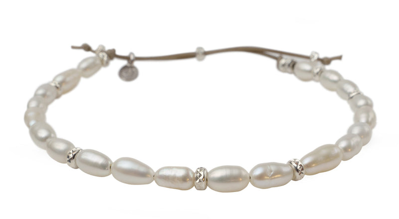 Celina Pearl Bracelet - Silver