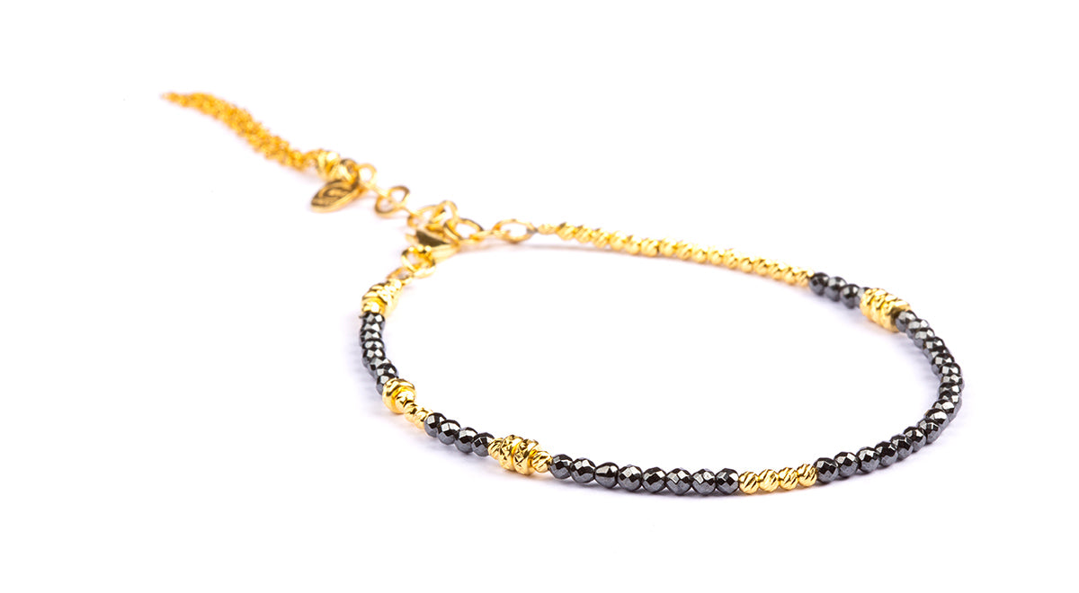 Abby Facet Hæmatit - Guld