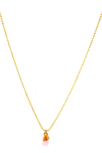 Abigail Rose Quartz Necklace - Gold