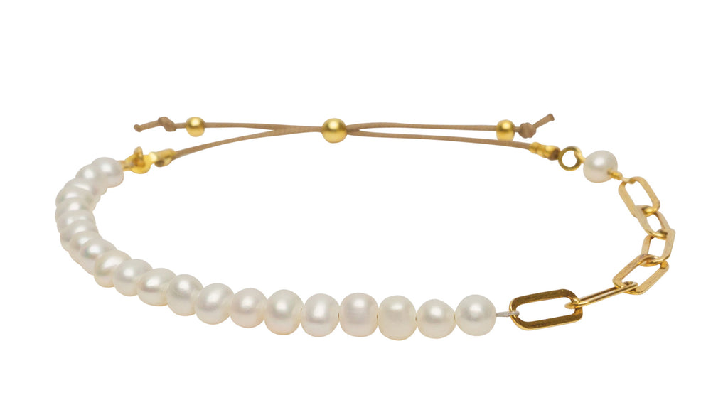 Amelia Bracelet Freshwater Pearl - Gold
