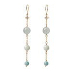 Anita Amazonite Earrings - Gold