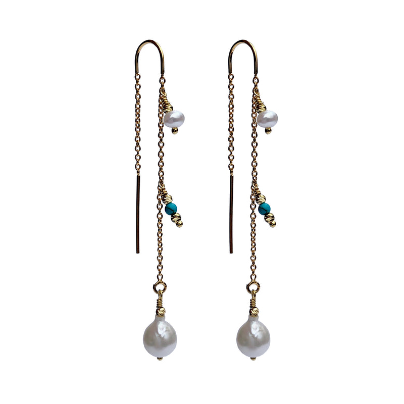 Anya Turquoise Earrings - Gold