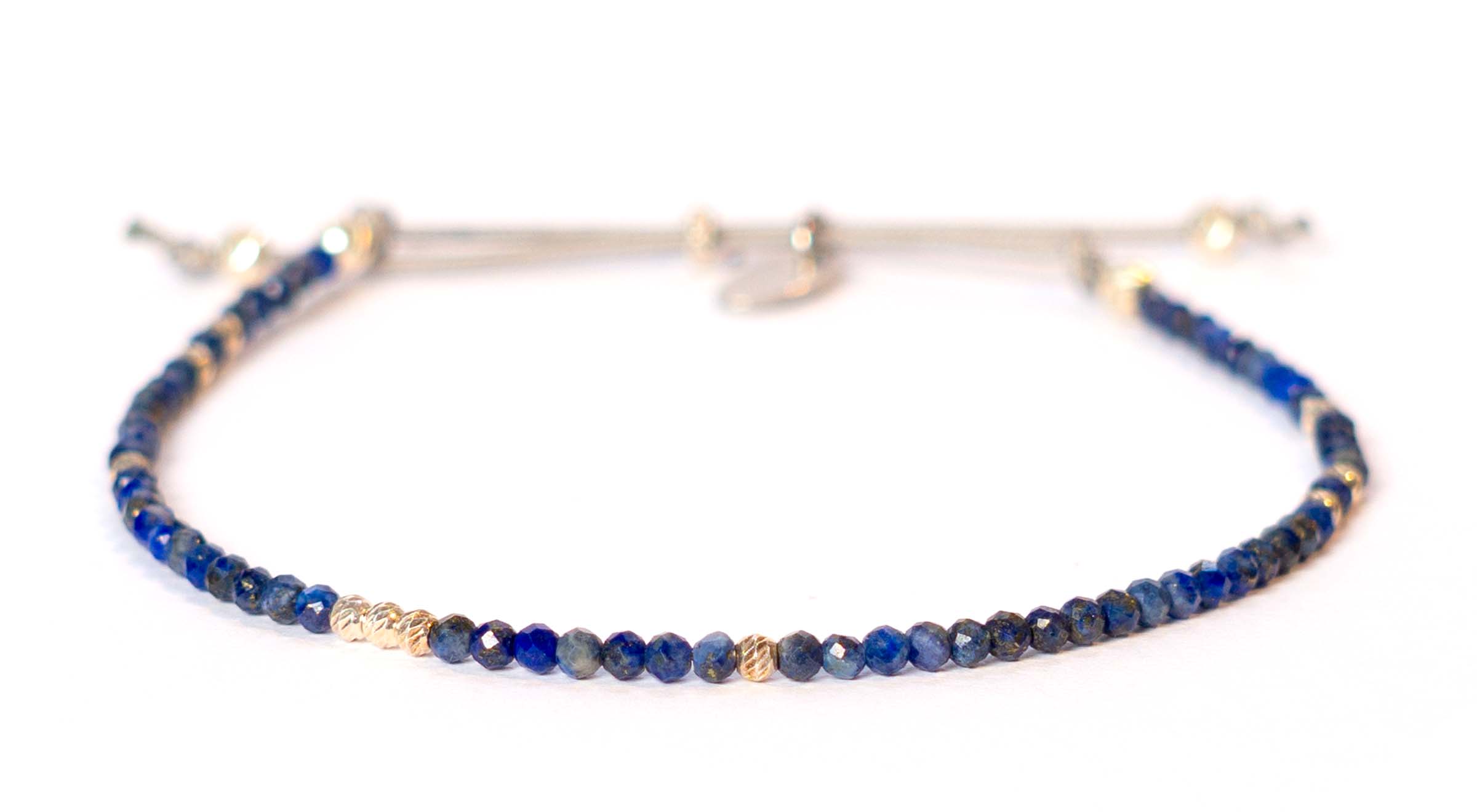 Cirkel Lapis Lazuli armbånd - guld