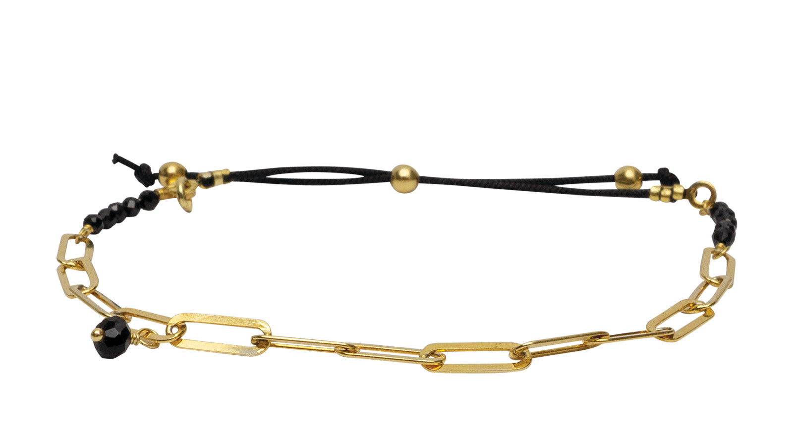 Claudia Bracelet Black Spinel - Gold