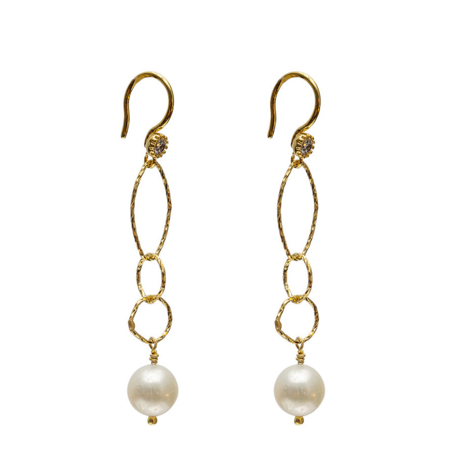 Cosmia Pearl Earrings - Gold