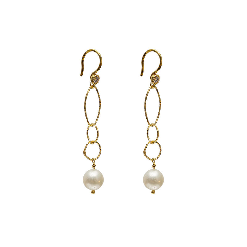 Cosmia Pearl Earrings - Gold