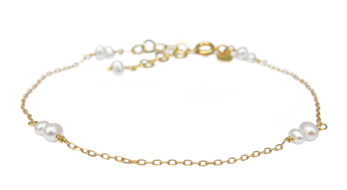 Eileen Perlearmbånd - Guld