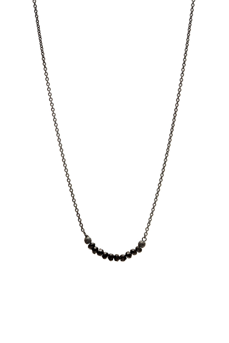 Ellen Black Spinel Necklace SS