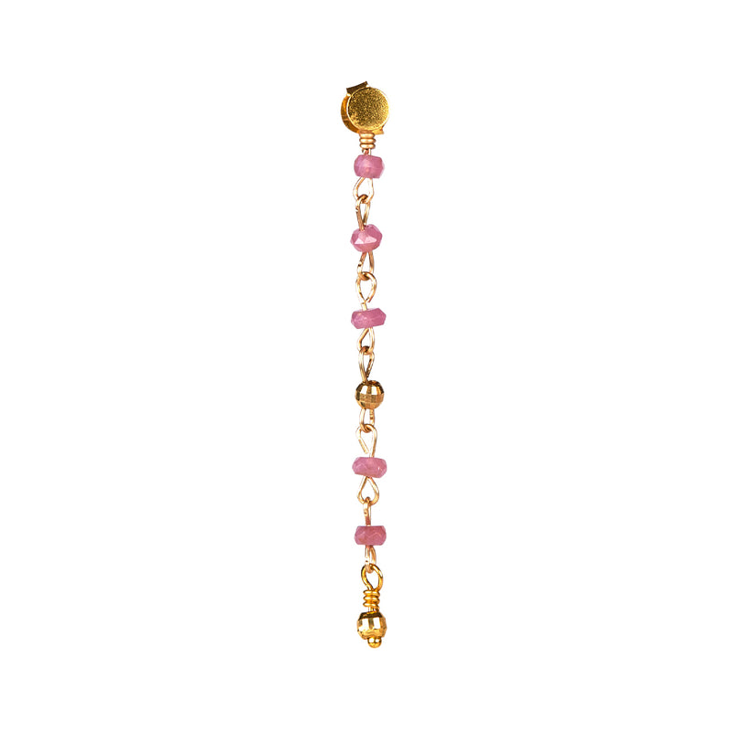 Ester Pink Sapphire Earring - Gold