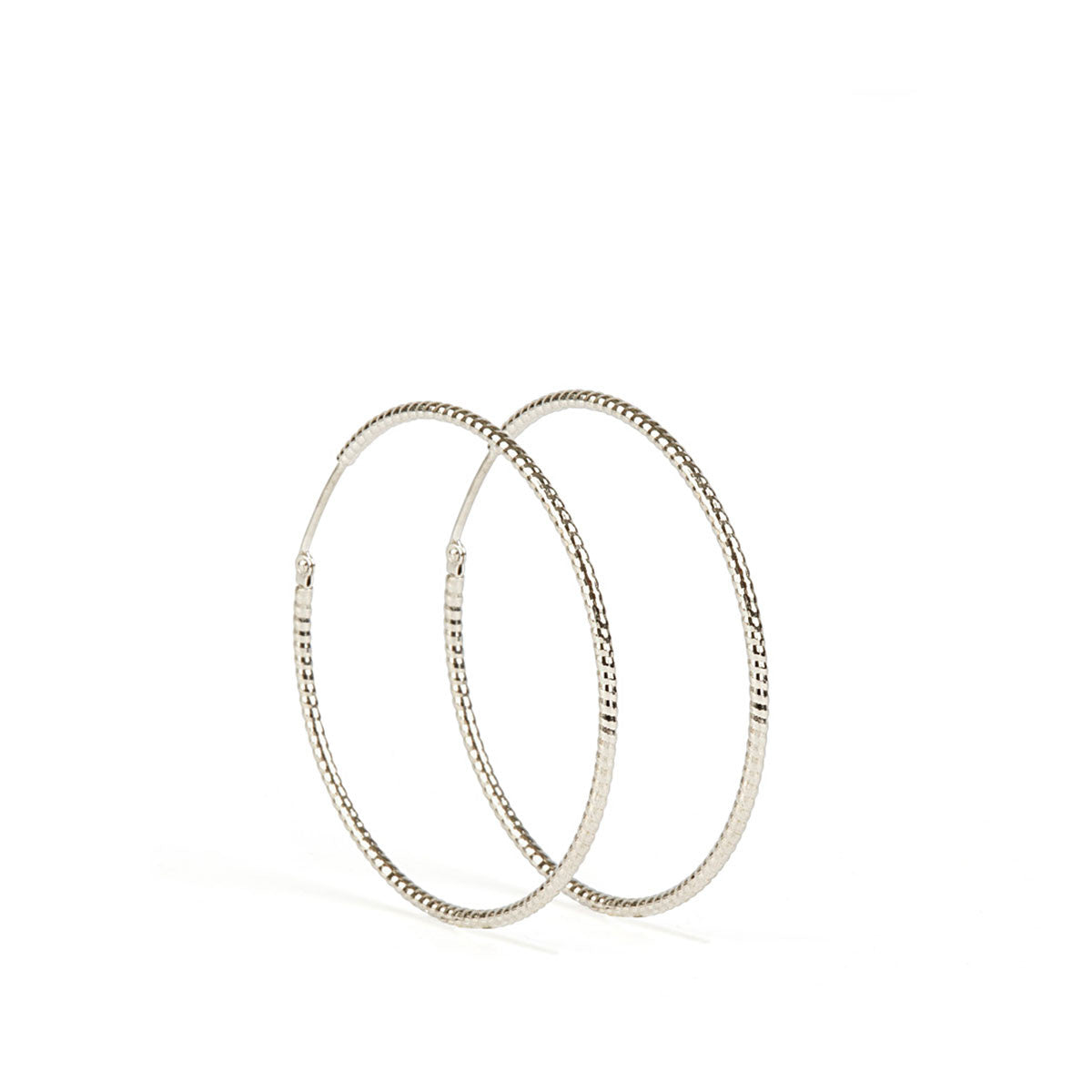 Floro Earrings 30mm - silver