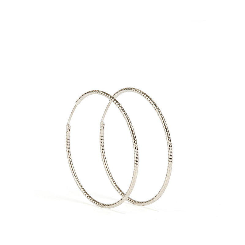 Floro Earrings 30mm - silver