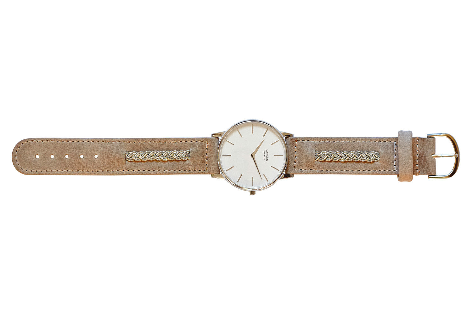 Halmstad Watch Band Beige - Herreudgave