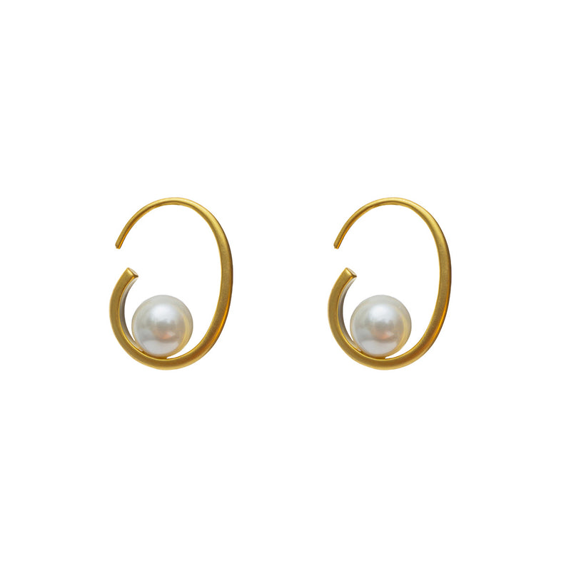 Hedvig Pearl Earrings - Gold