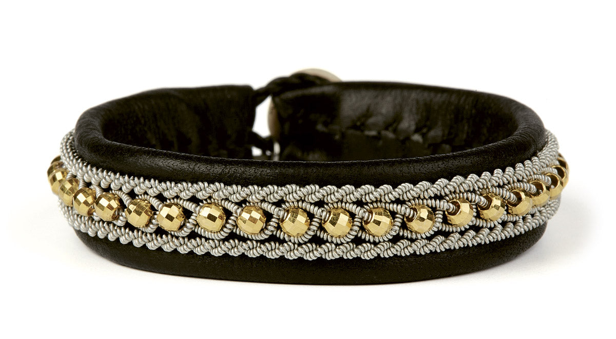 Hella Facet Guldperler - Sort