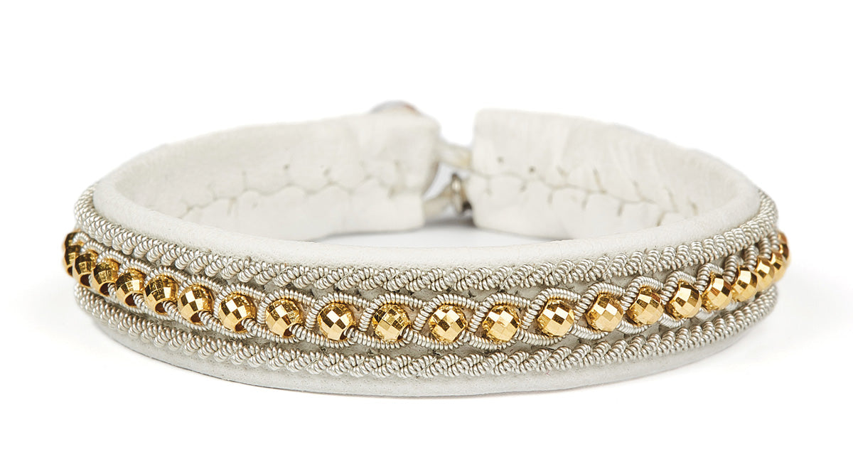 Hella Facet Guldperler - Hvide