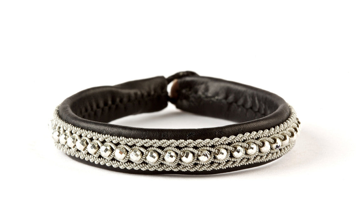 Hella Facet Sølvperler - Sort