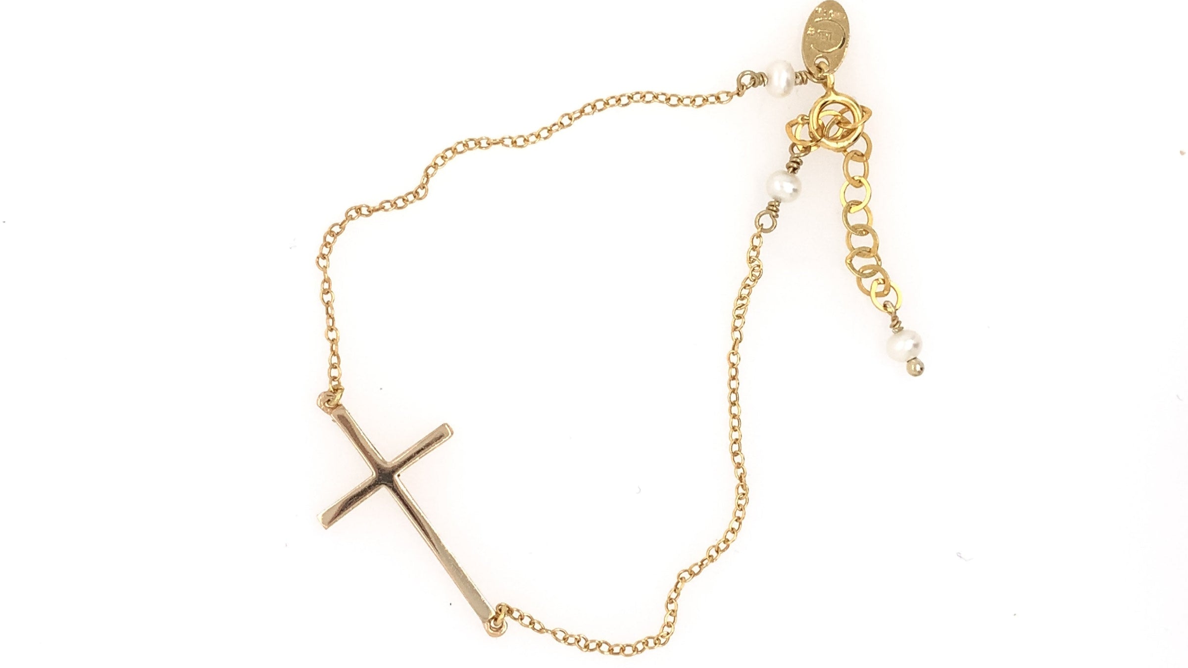 Mary Cross Bracelet - Gold