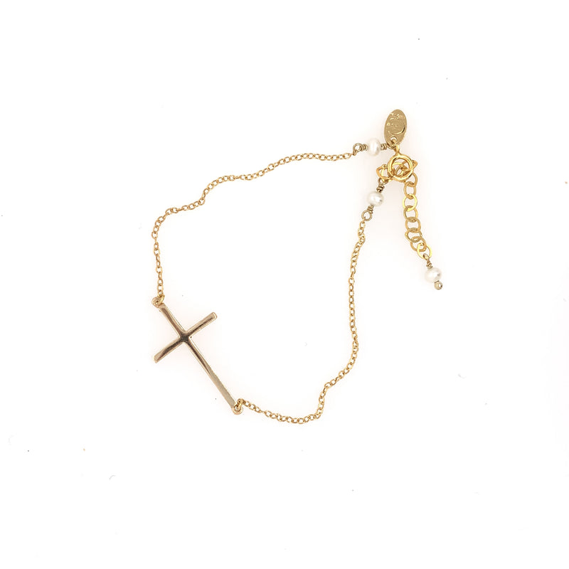 Mary Cross Bracelet - Gold