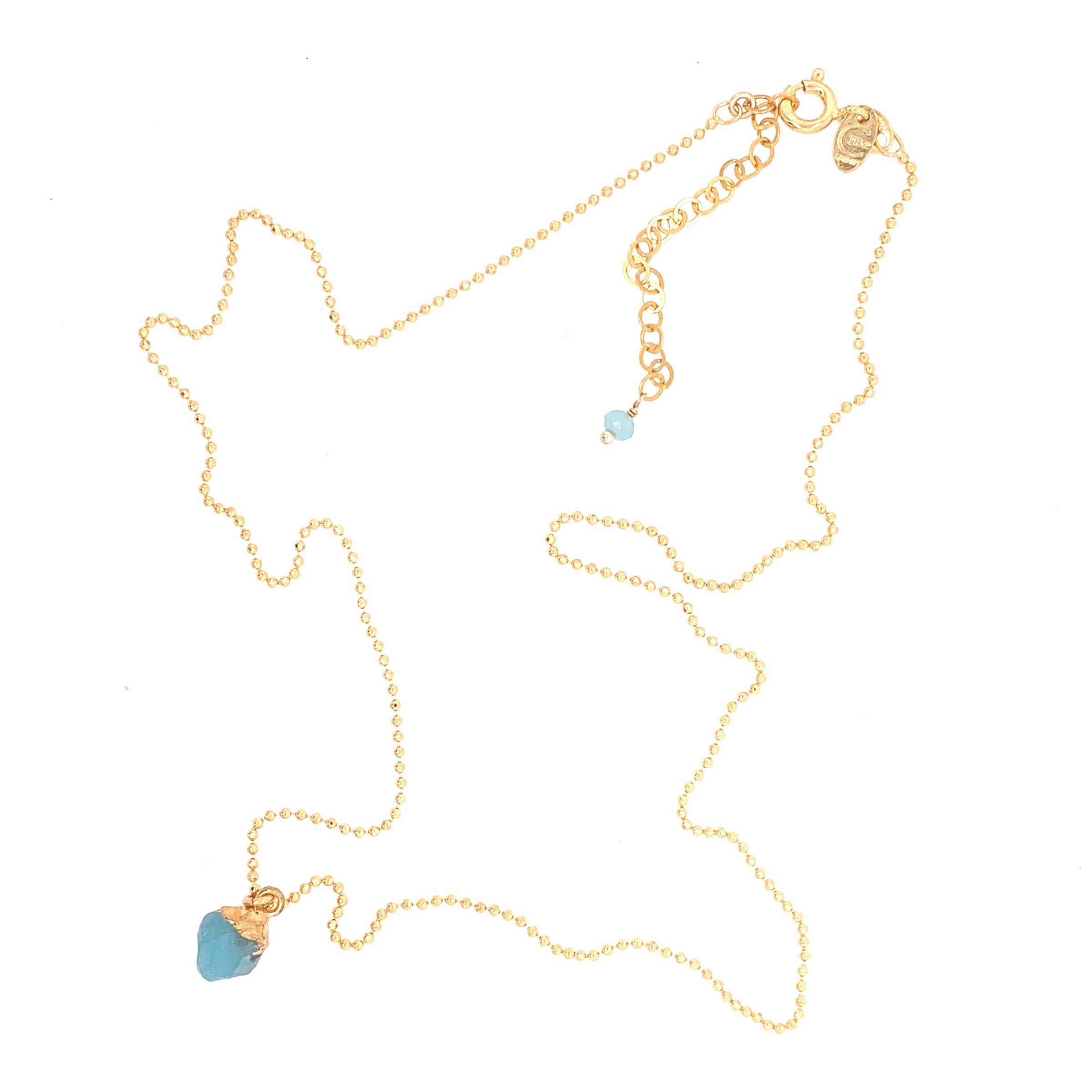 Abigail Akvamarin Halskæde - Guld