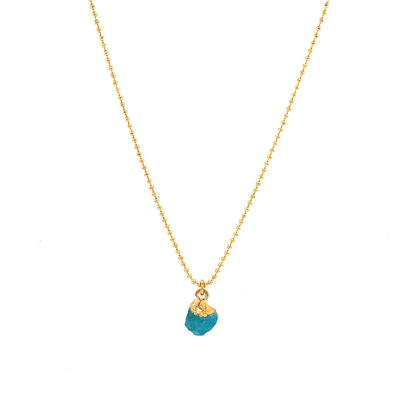 Abigail Aquamarine Necklace - Gold