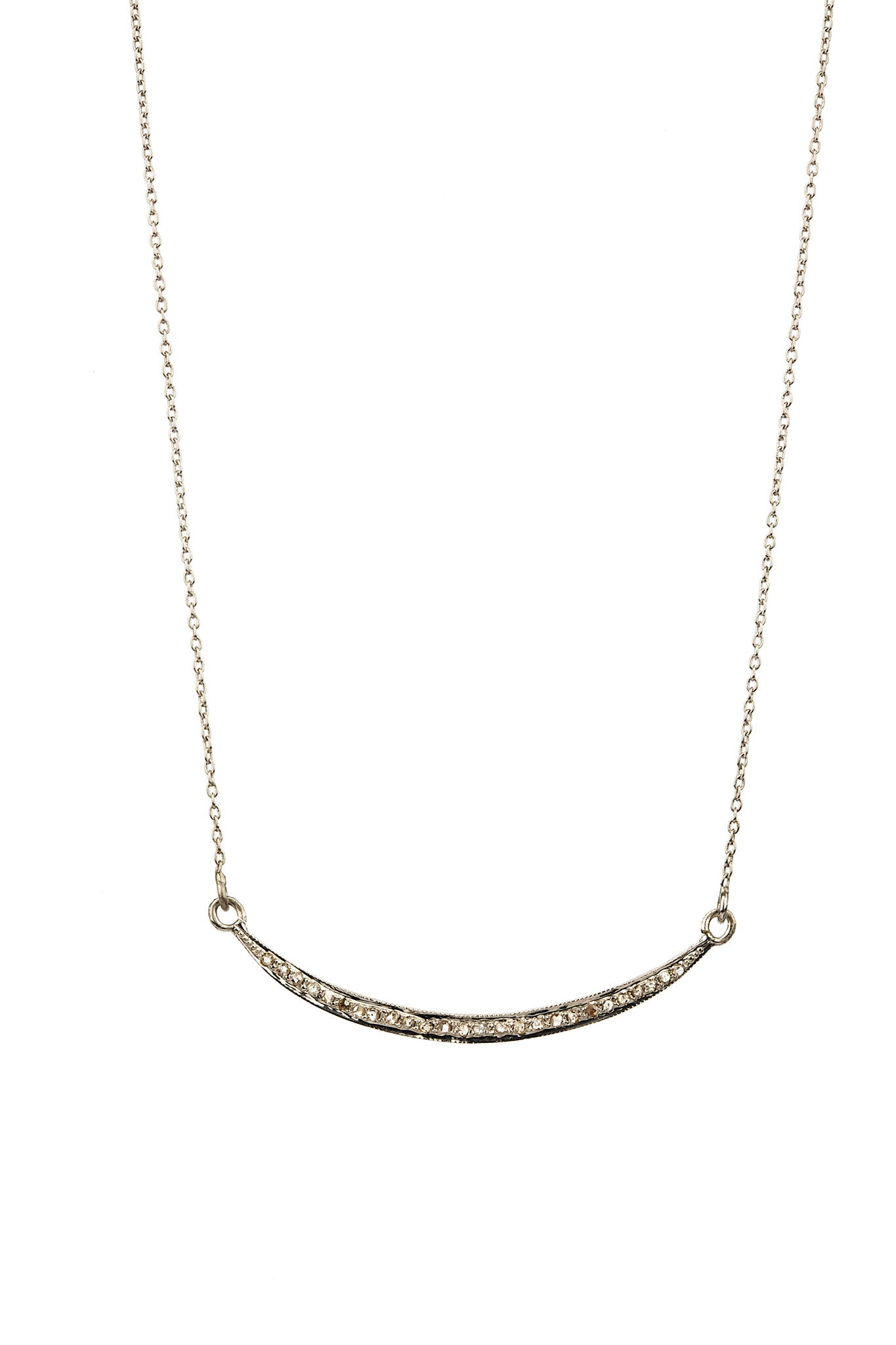 Iben diamant halskæde - Sølv