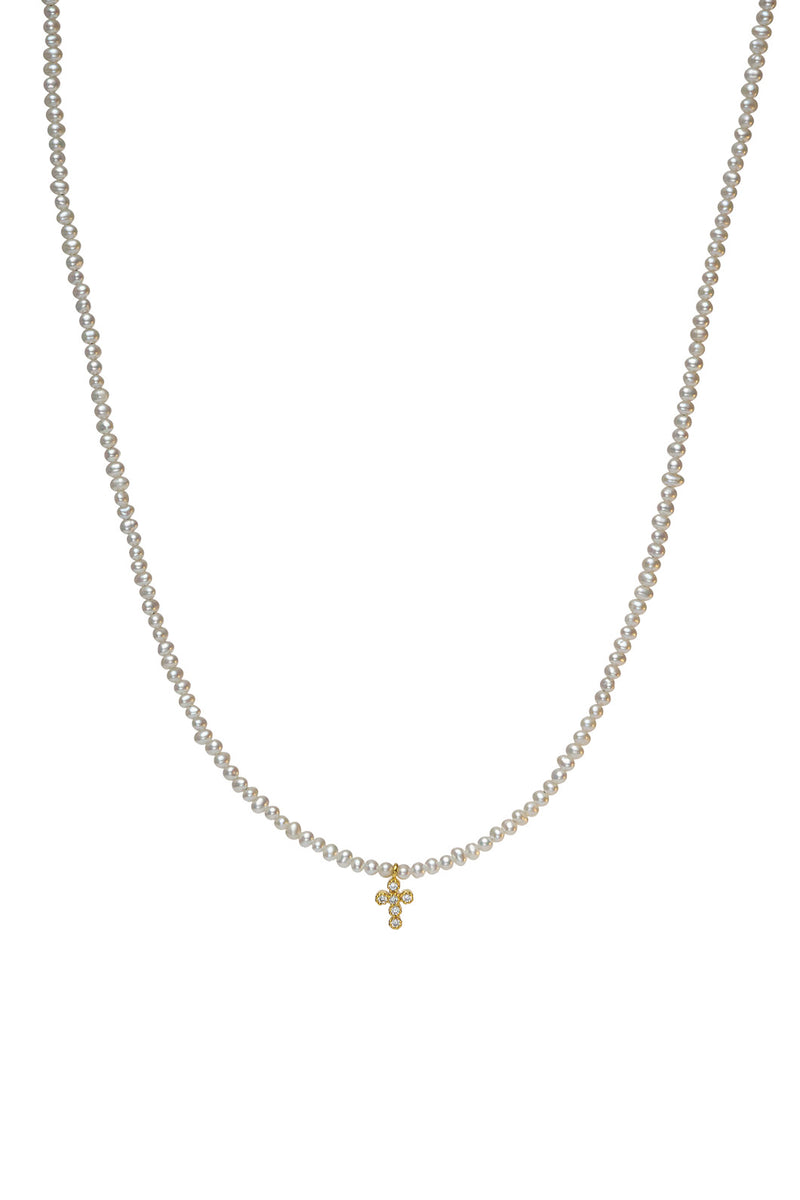 Jade Pearl Necklace - Gold