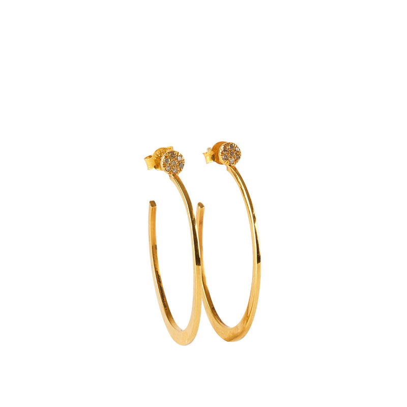 Katalina Diamond Earring 30 mm - Gold