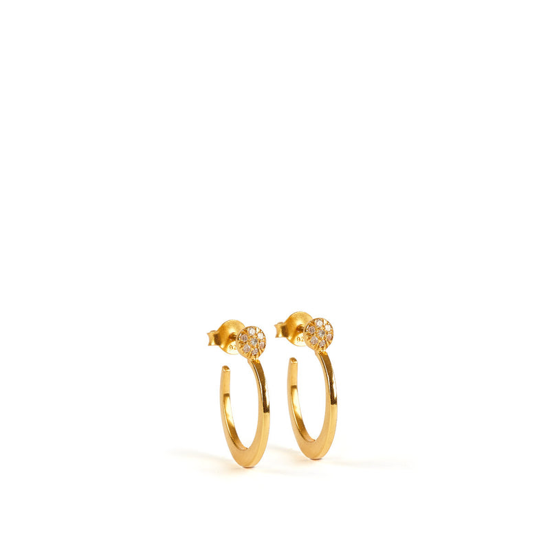 Katalina Diamond Earring 15mm - Gold