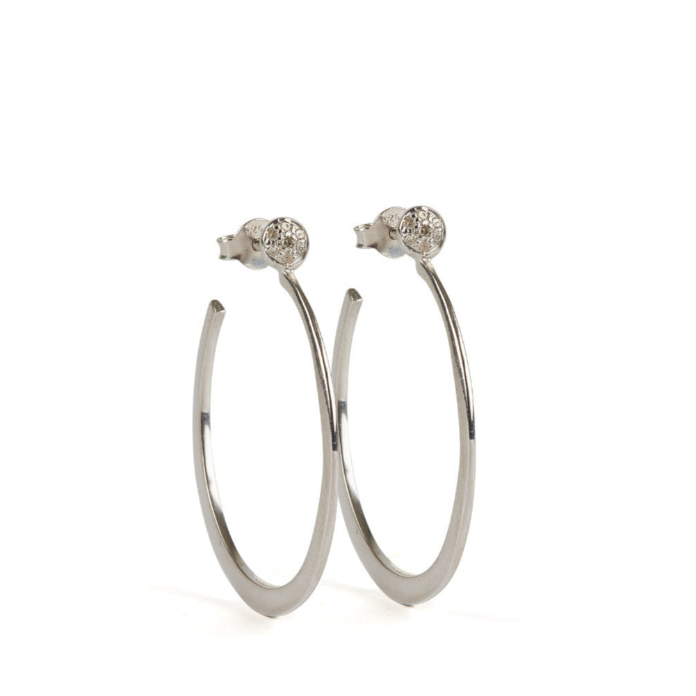 Katalina Diamant Ørering - Sølv