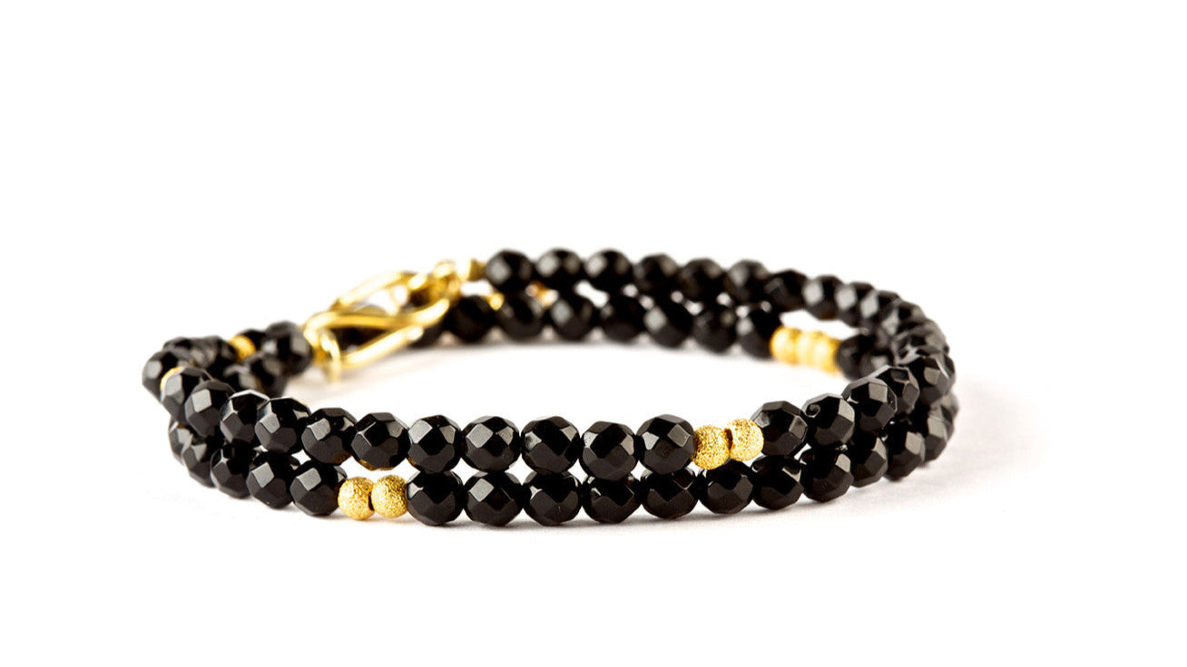 Kaya Sort Onyx - Guld