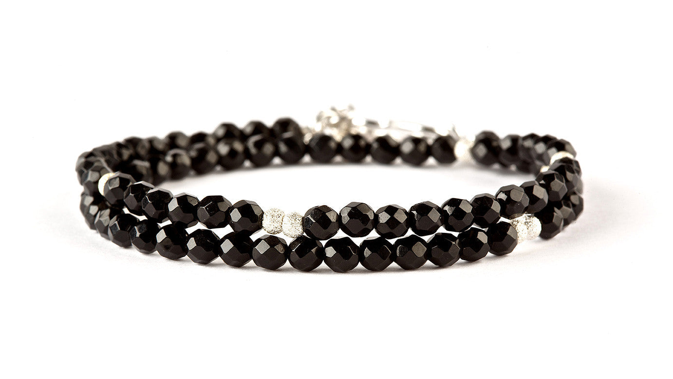 Kaya Sort Onyx - Sølv