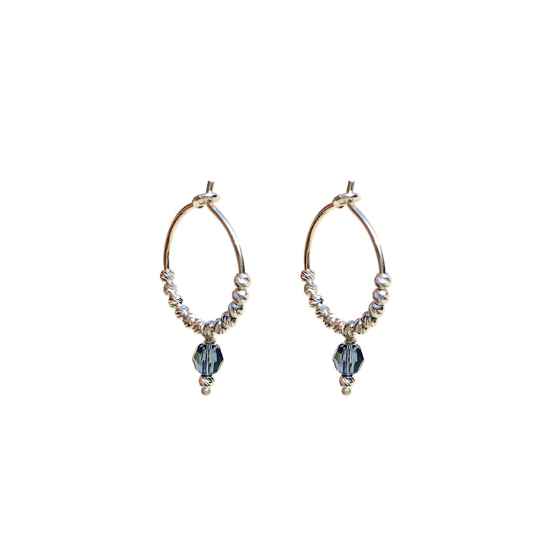 Lennie Earring Blue Crystal - Silver