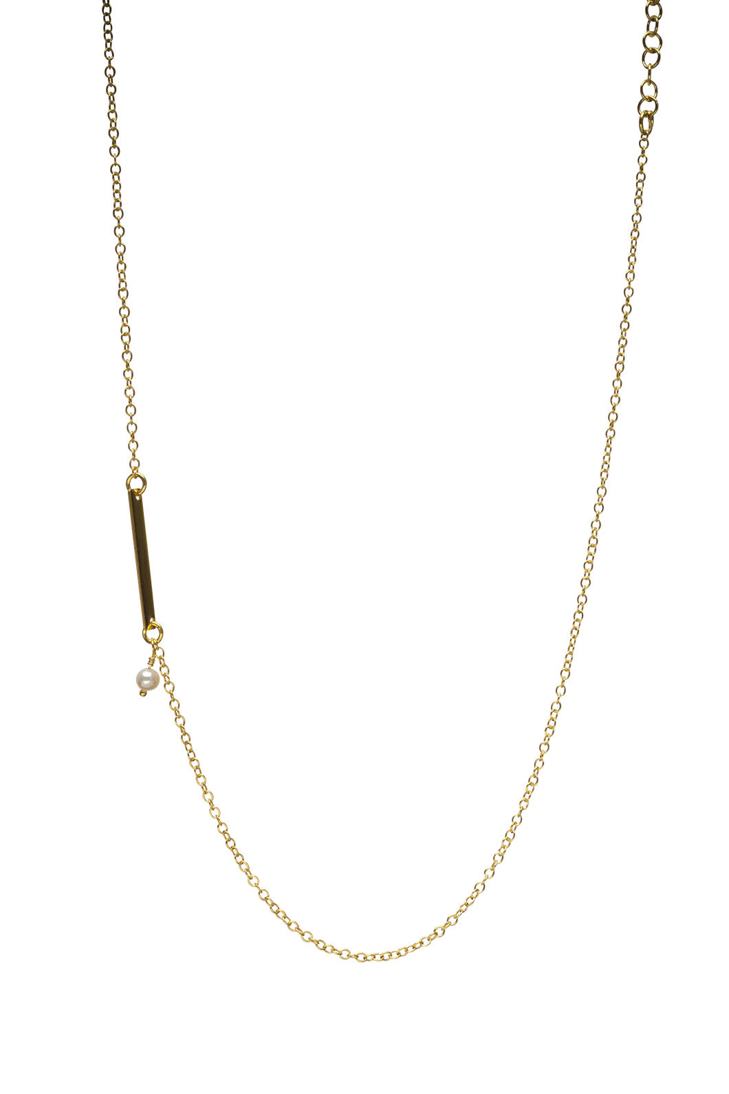 Lia Perlehalskæde - Guld