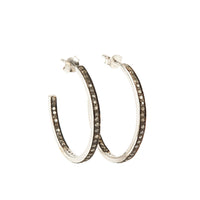 Loop Diamond Earrings  - Silver