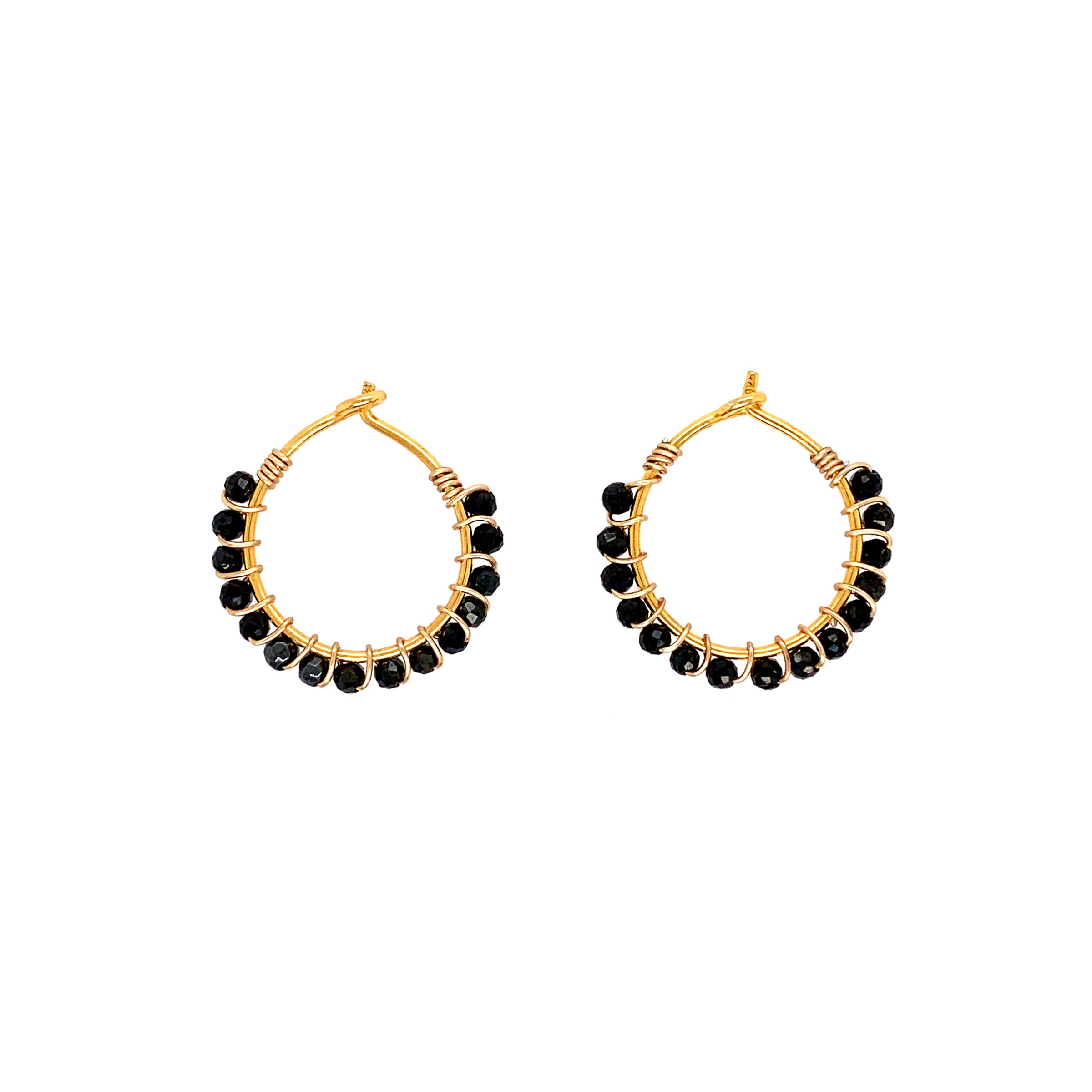 Louise Hematite Earrings - Gold
