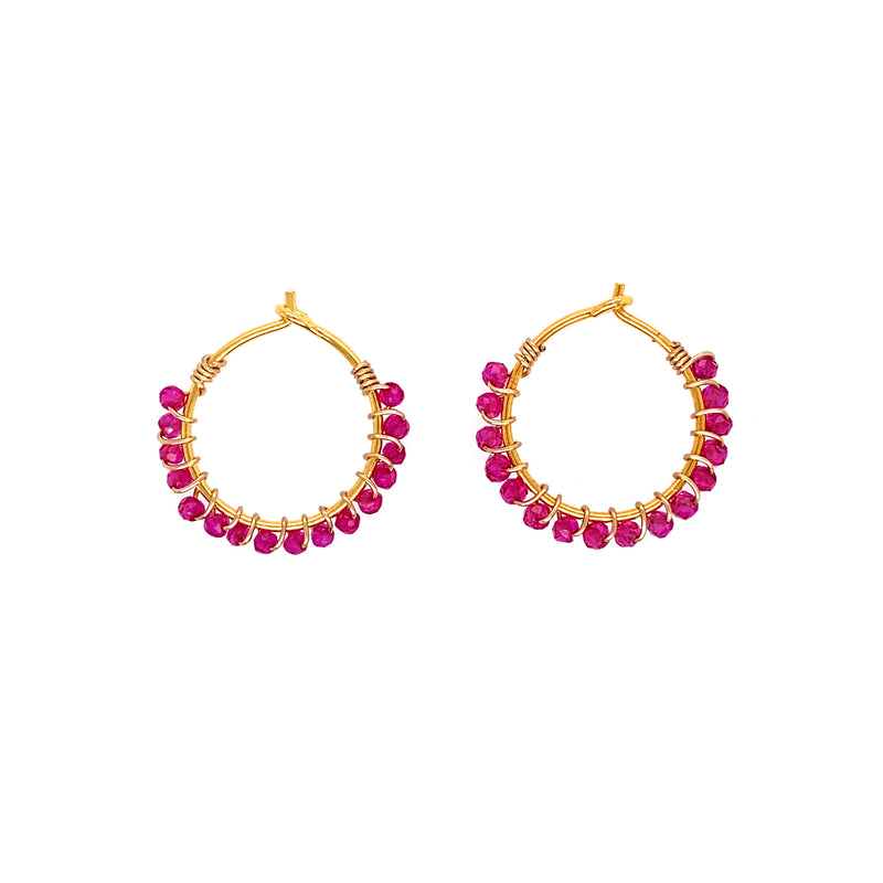 Louise Pink Spinel Earrings - Gold