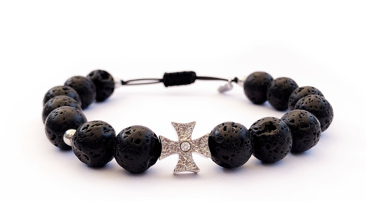 Magnus Diamond Lava/Sort - Sølv - Herre