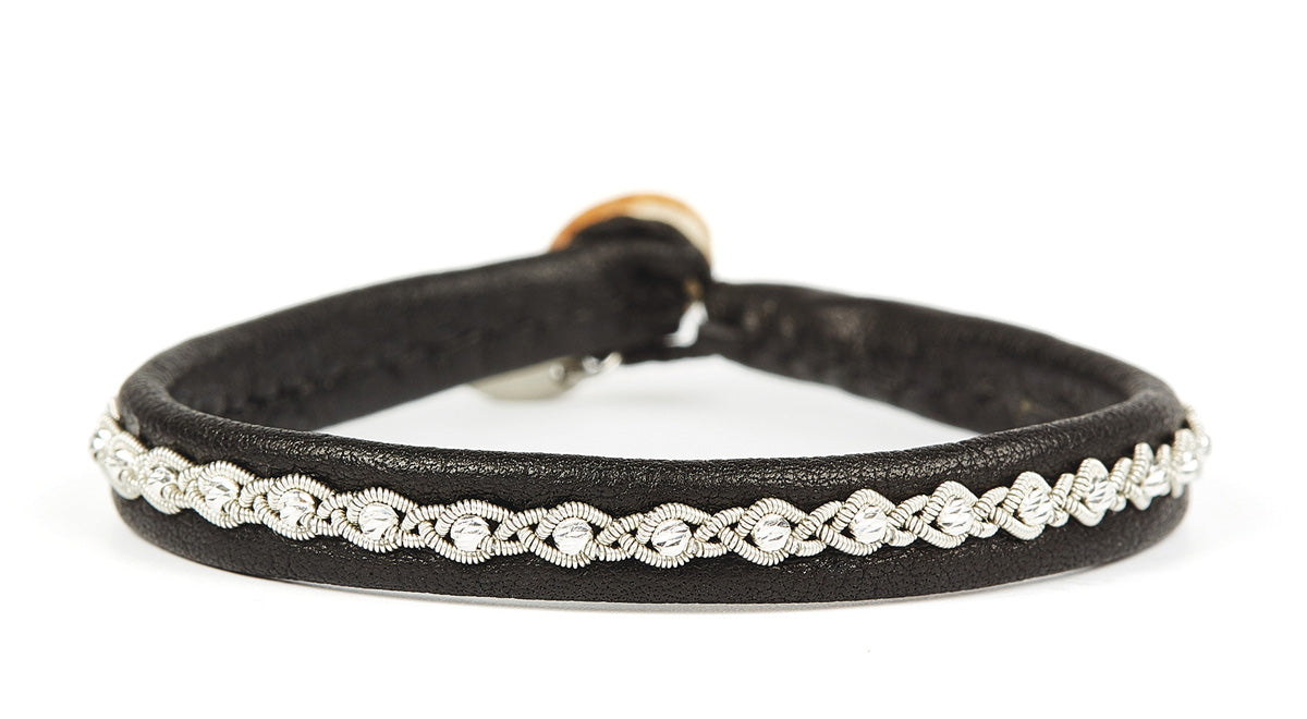 Malin Facet Sølvperler Sort