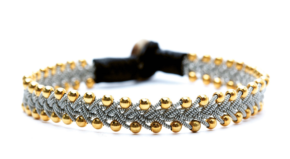 Maria Gold Beads Black