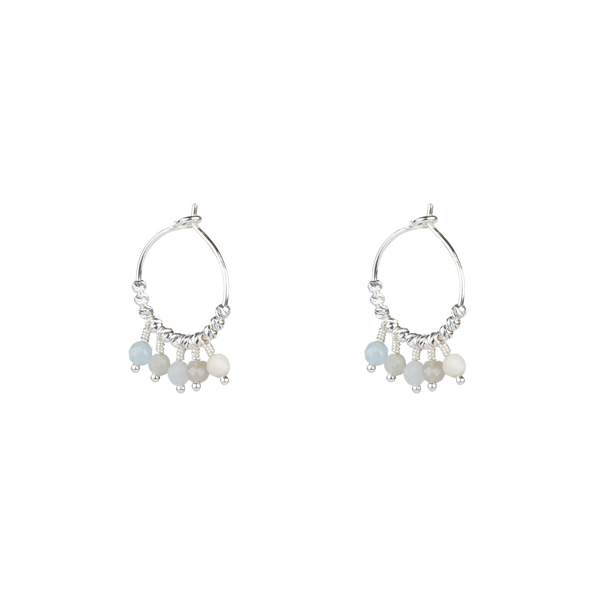 Mathilde Earrings Aquamarine - Silver