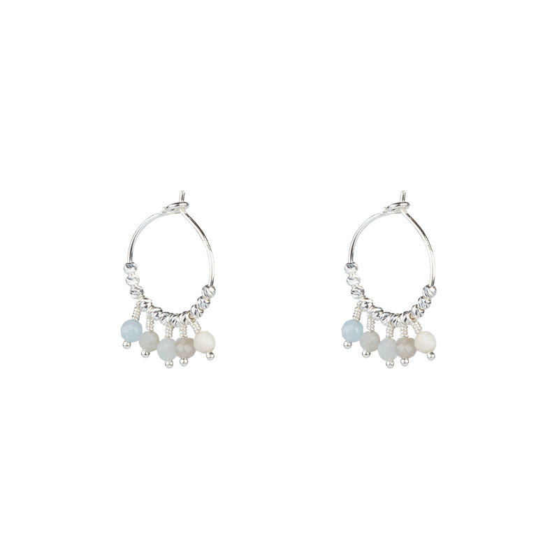 Mathilde Earrings Aquamarine - Silver