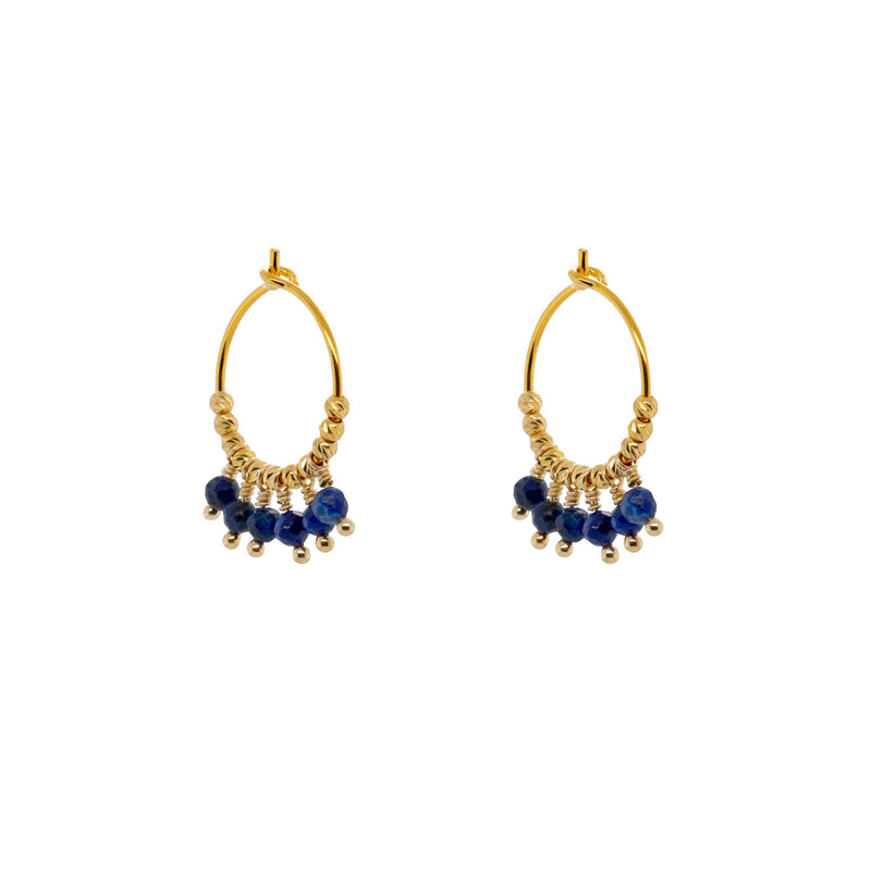 Mathilde Lapis Lazuli Earrings - Gold