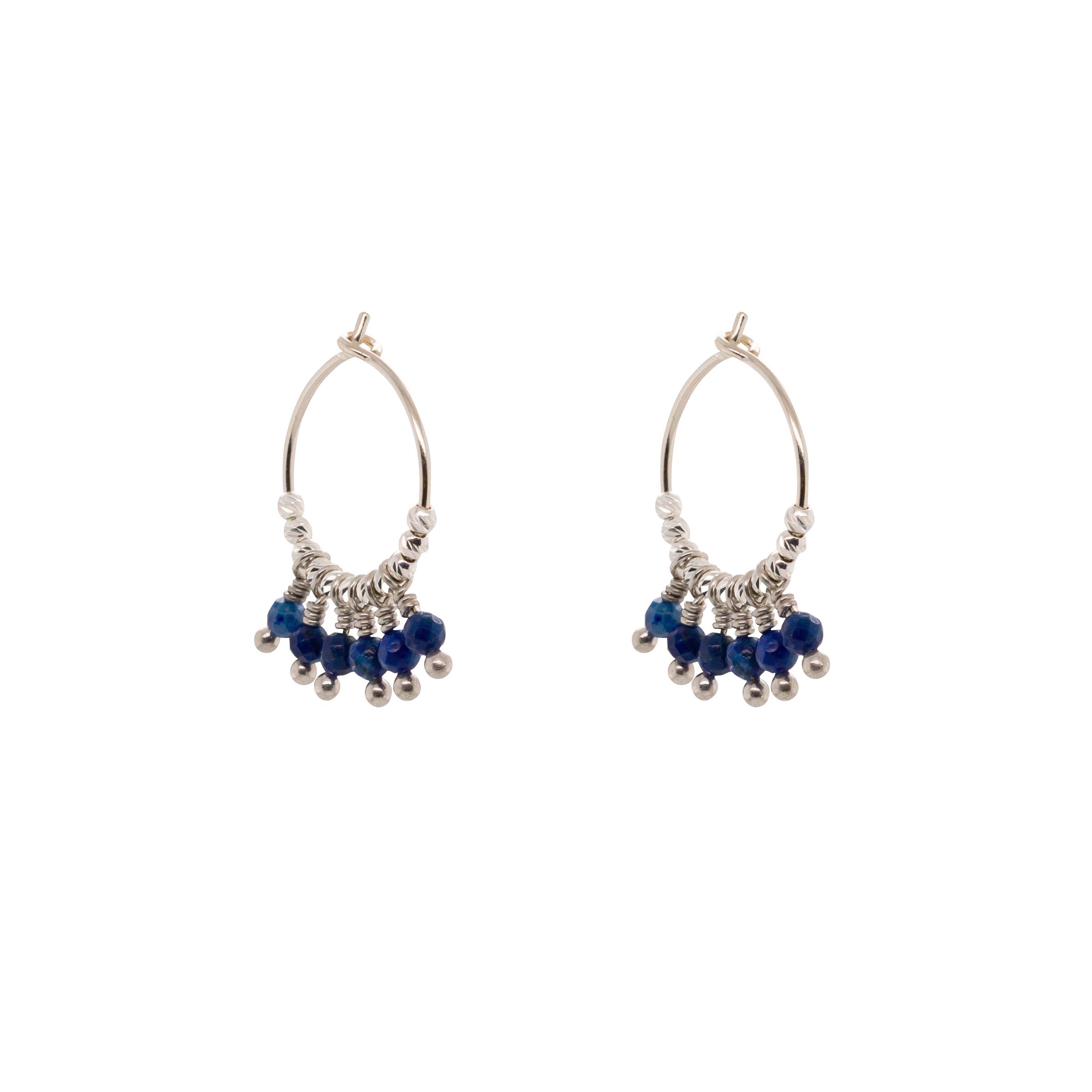 Mathilde Lapis Lazuli Earrings - Silver