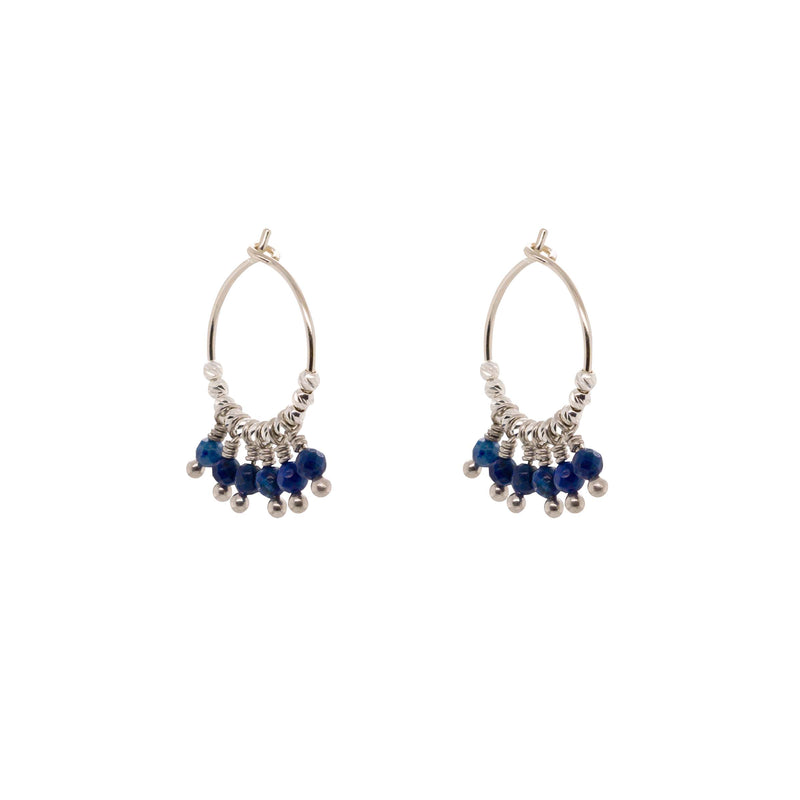Mathilde Lapis Lazuli Earrings - Silver